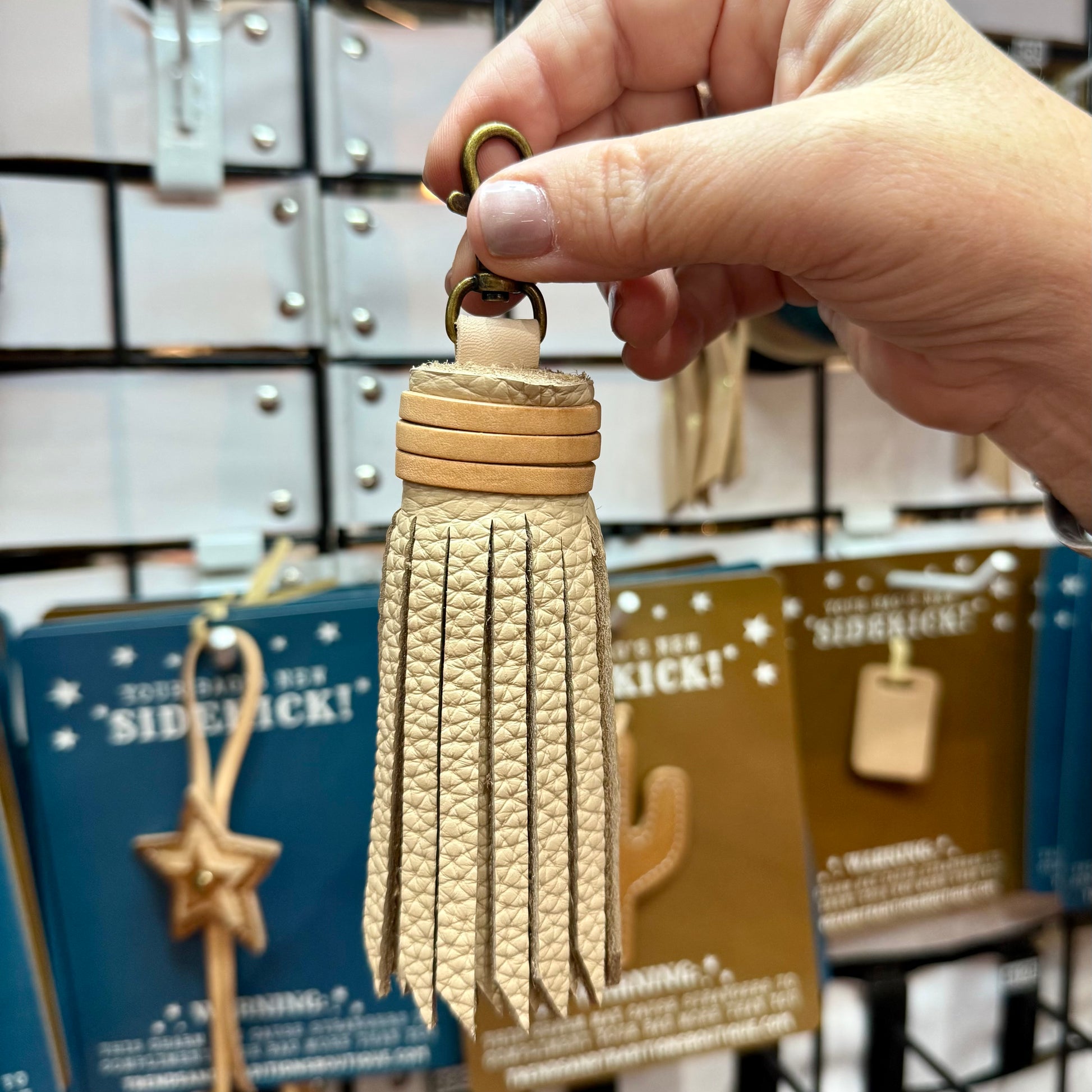 Tassel Purse Charm - Ivory HANDBAGS Indigo Laine