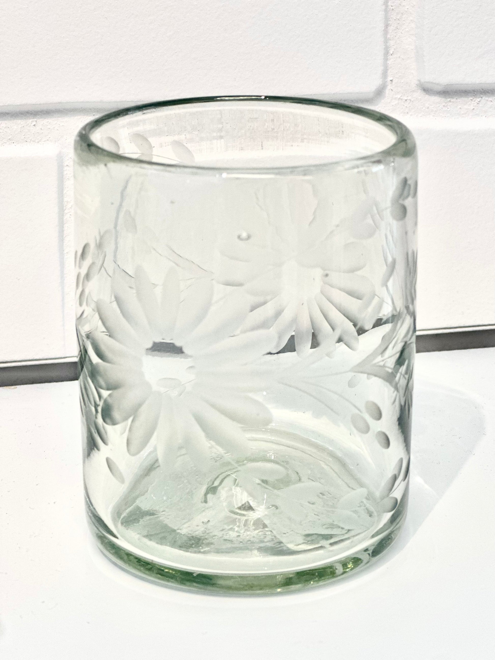 Mexico Condessa Glass Old Fashion Short Tumbler - Clear HOME DECOR/PRODUCT Rose Ann Hall Designs