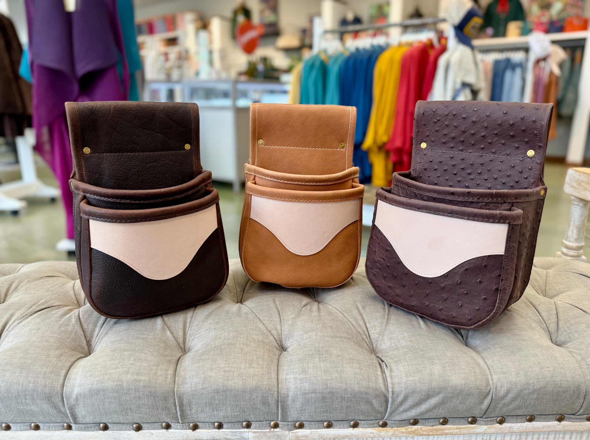 Double Shell Bag - Camel with Vegtan LUGGAGE Indigo Laine