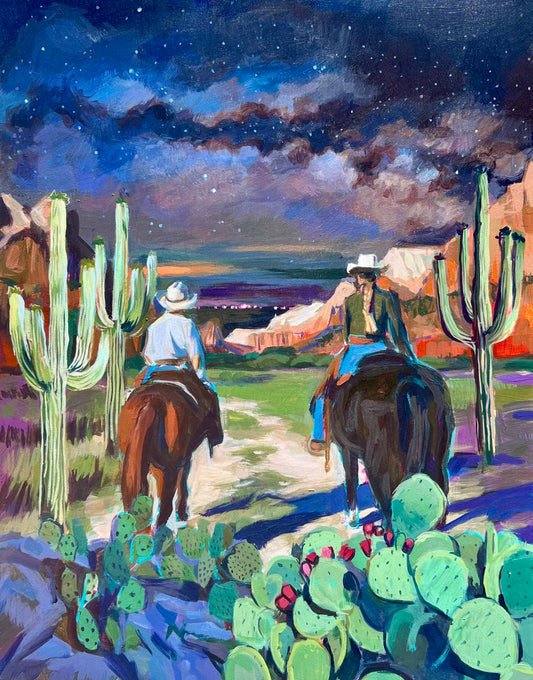 Night Riders Print Art Print Sarah Heinbaugh