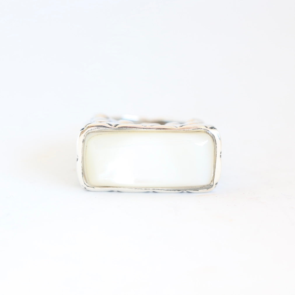 Bubble Shank Mother of Pearl Bar Ring Rings Dian Malouf   