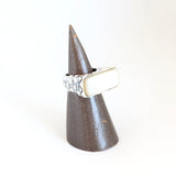 Bubble Shank Mother of Pearl Bar Ring