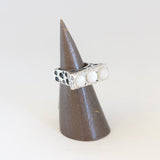 3 Dot Mother of Pearl Bar Ring
