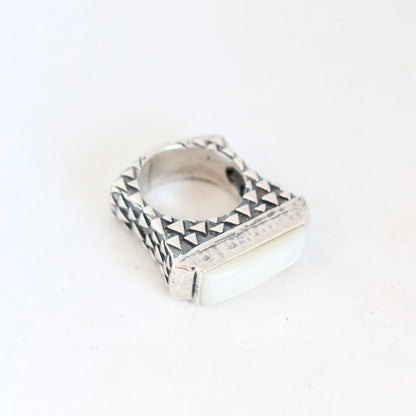 Mother of Pearl Bar Ring Rings Dian Malouf   