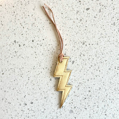 Lighting Bolt Purse Charm - Cheetah & Gold HANDBAGS Indigo Laine