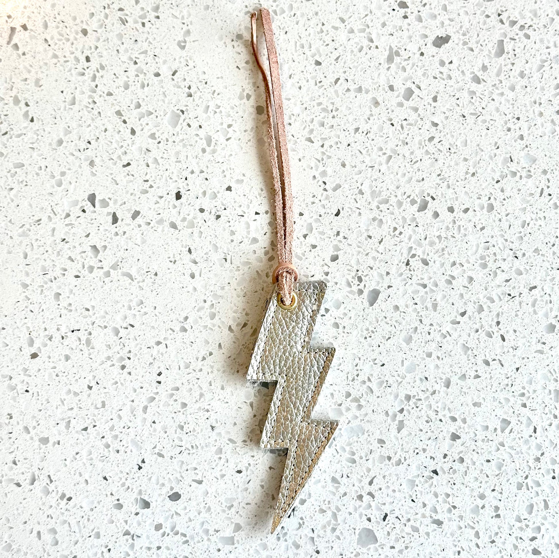 Lighting Bolt Purse Charm - Cheetah & Metallic HANDBAGS Indigo Laine