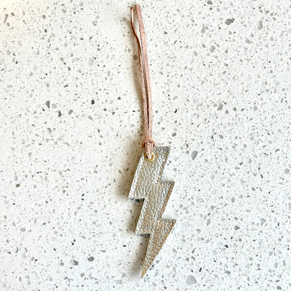 Lighting Bolt Purse Charm - Cheetah & Metallic HANDBAGS Indigo Laine