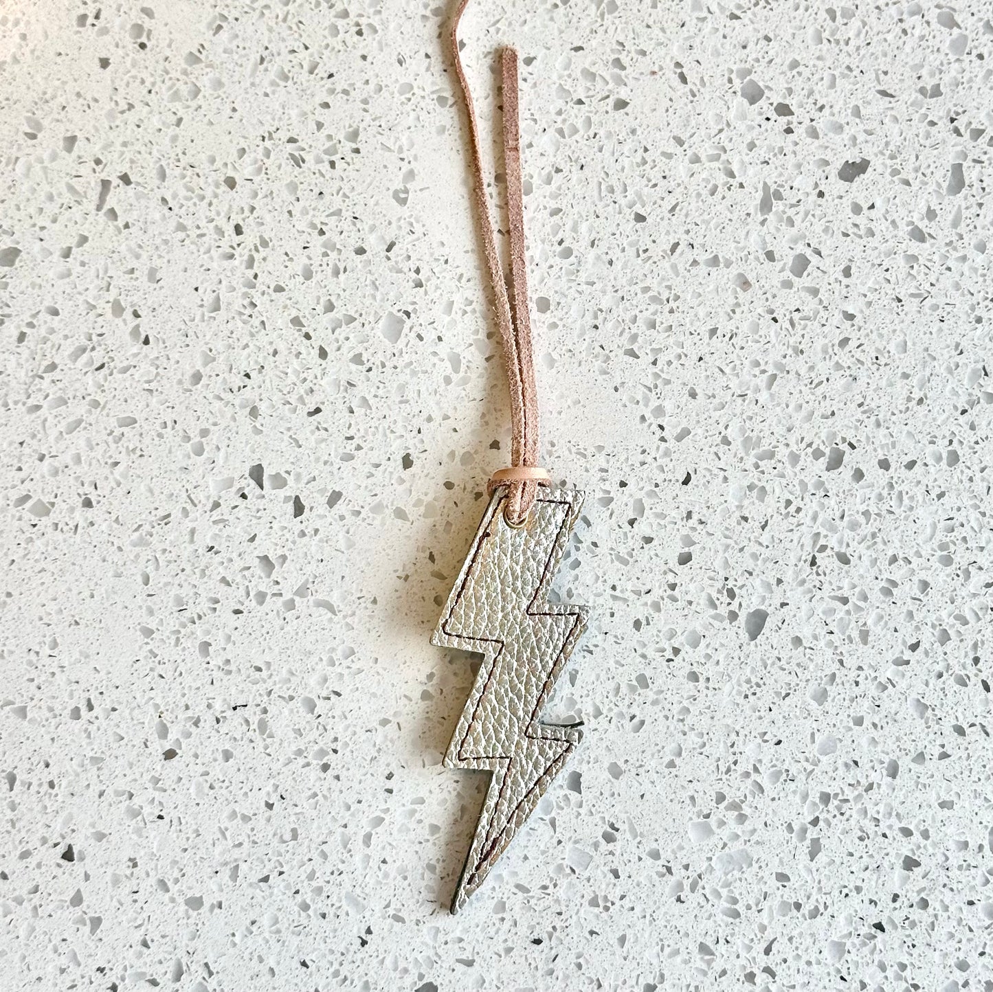 Lighting Bolt Purse Charm - Olive & Metallic HANDBAGS Indigo Laine