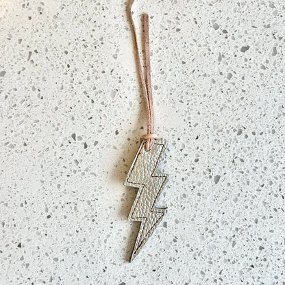 Lighting Bolt Purse Charm - Olive & Metallic HANDBAGS Indigo Laine