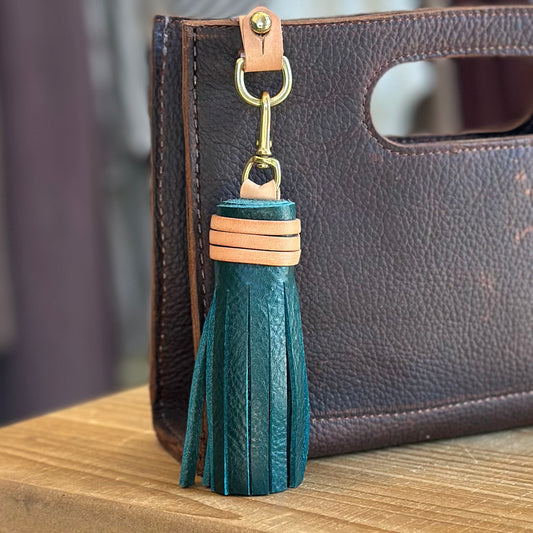 Tassel Purse Charm - Teal HANDBAGS Indigo Laine