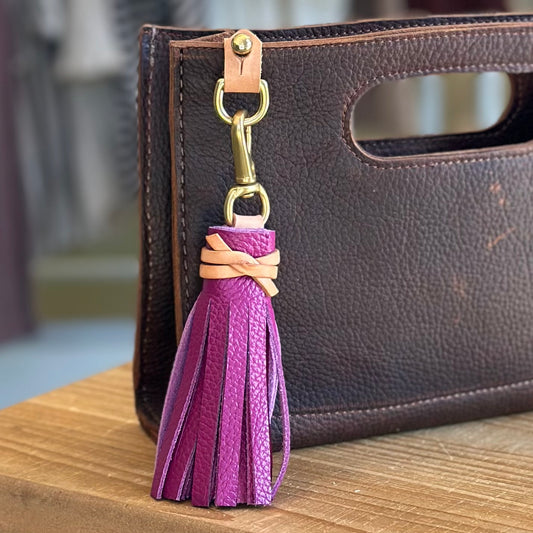 Tassel Purse Charm - Berry HANDBAGS Indigo Laine
