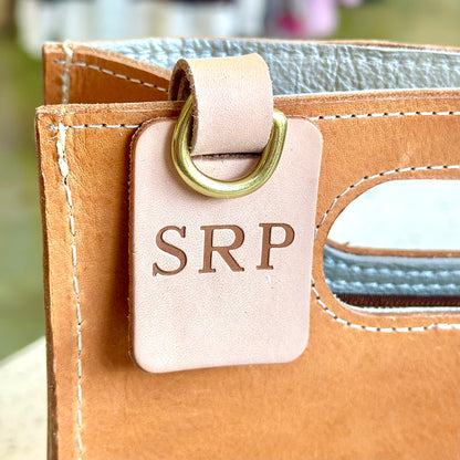 Little Tag Purse Charm - Natural Indigo Laine