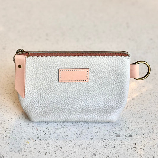 Sadie Zipper Bag - Ivory Indigo Laine