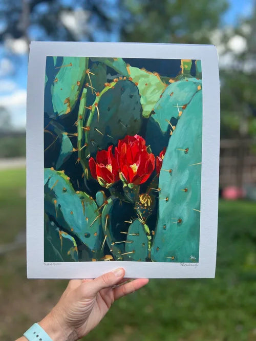 Prickly Pear Blossom Print Art Print Sarah Heinbaugh