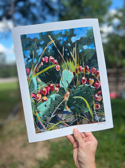 Prickly Pear Cactus Print Art Print Sarah Heinbaugh