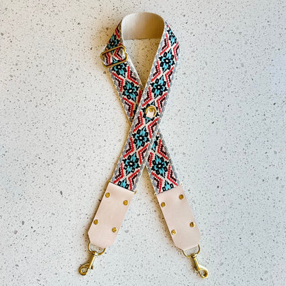 Fancy Strap - Boho Multi Turq/Burg/Coral Fancy Straps Indigo Laine