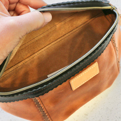 Better Than A Fanny Pack - Camel & Black  (Pouch Only) Fanny Packs Indigo Laine and Company   