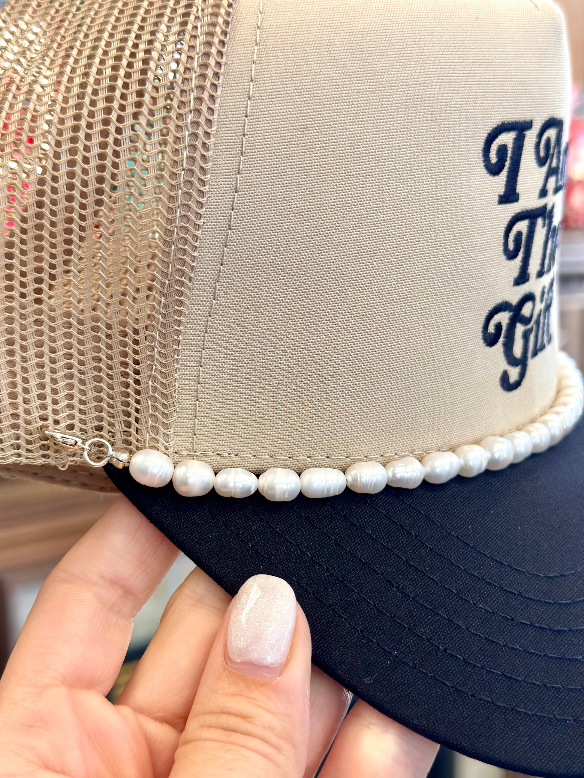 8mm Natural Mother of Pearls Hat Band Chain hat band Hart Market   