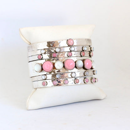 1/2" Pink Conch and MOP Cuff Cuffs Richard Schmidt