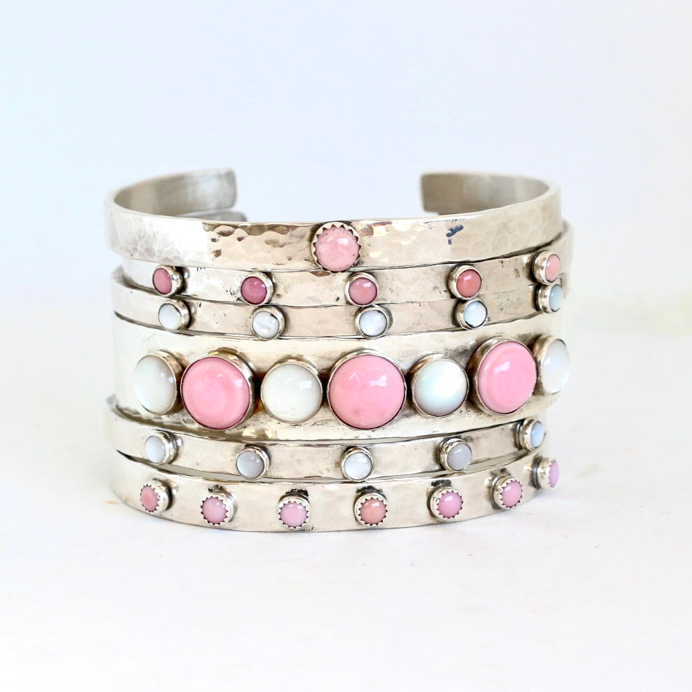 1/2" Pink Conch and MOP Cuff Cuffs Richard Schmidt