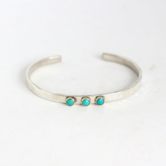 4mm 3 Turquoise with Gold Bezels Cuff Cuffs Richard Schmidt   