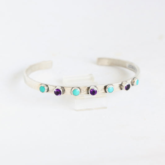 4mm Mint Turquoise with Amethyst Cuff Cuffs Richard Schmidt   