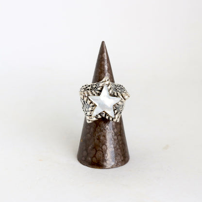 Mother of Pearl Star Ring Rings Dian Malouf