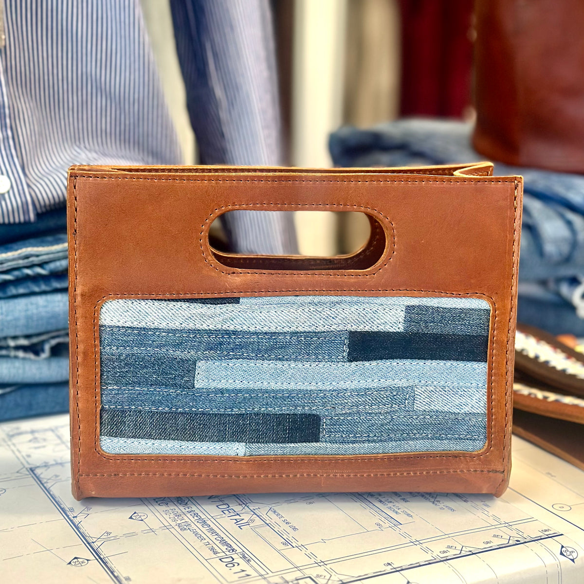 Blue Collar Pony Small Bag - Montana/Denim Stripe