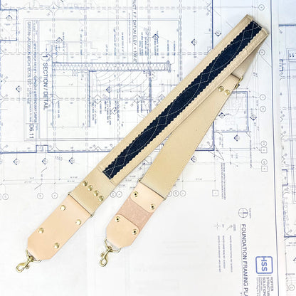 Blue Collar Leather Straps - Ivory/Denim Gunslinger
