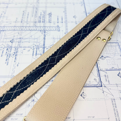 Blue Collar Leather Straps - Ivory/Denim Gunslinger