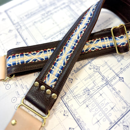 Americana Leather Strap - Coldbrew/Cream Indigo Laine