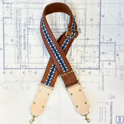 Americana Leather Strap - Montana/Blue Indigo Laine