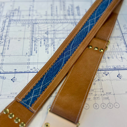 Blue Collar Leather Straps - Camel/Denim Gunslinger