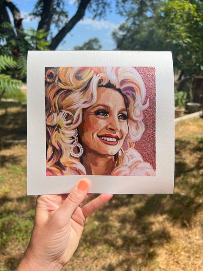 Golden Hour Dolly Parton Print Art Print Sarah Heinbaugh   