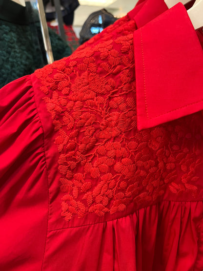 Double Cowgirl Blouse - Cranberry Red Tops Spirit Dress