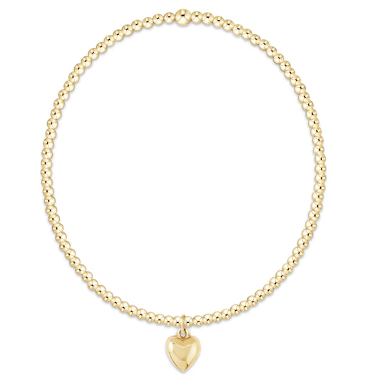 Classic Gold 2mm Bracelet - Love Plush Small Gold Charm BRACELETS ENEWTON