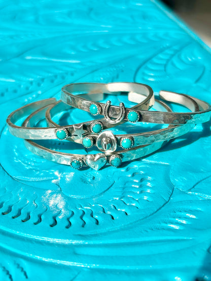 4mm Heart with Turquoise Cuff Cuffs Richard Schmidt
