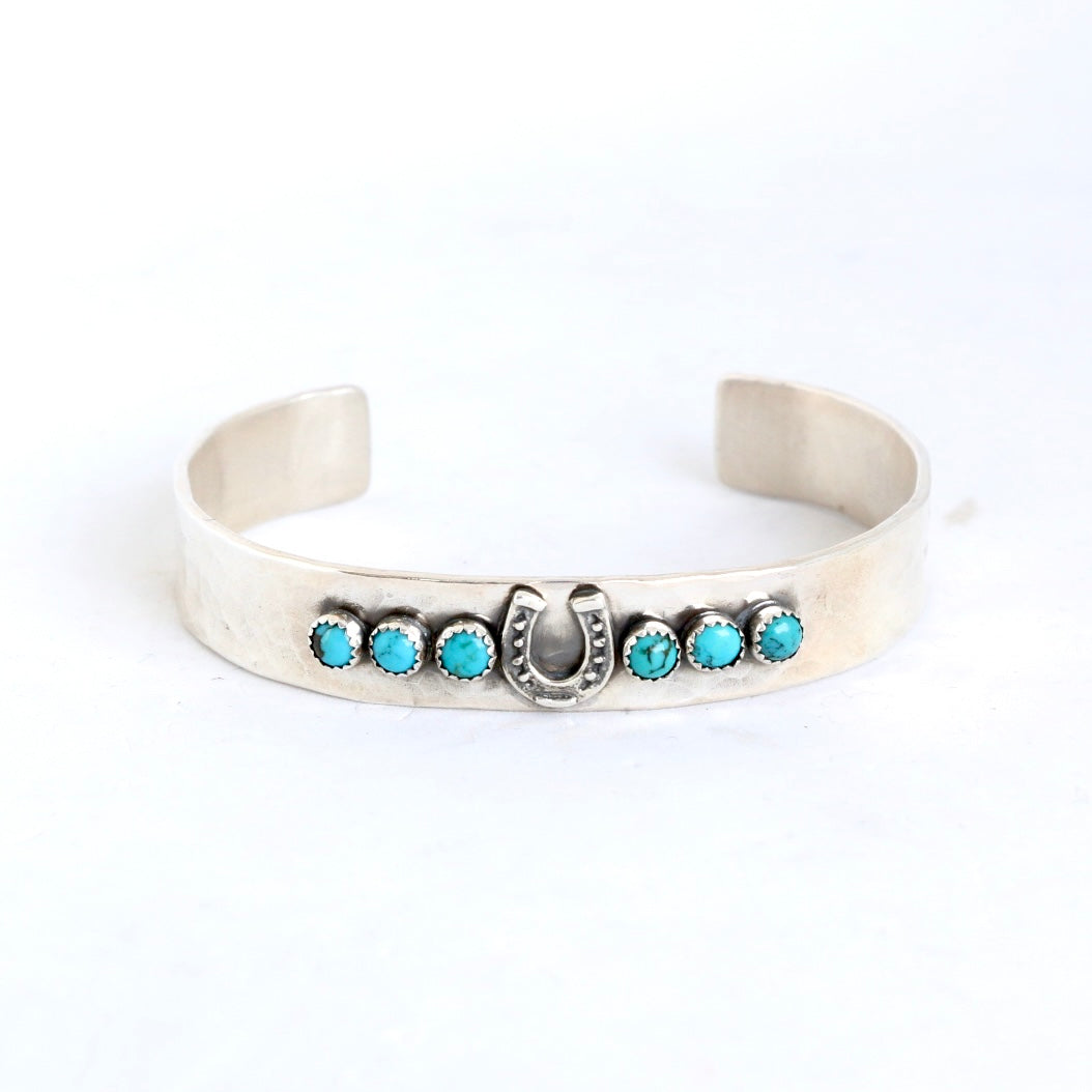 10mm Horseshoe & Turquoise Cuff Cuffs Richard Schmidt