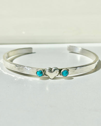 4mm Heart with Turquoise Cuff Cuffs Richard Schmidt