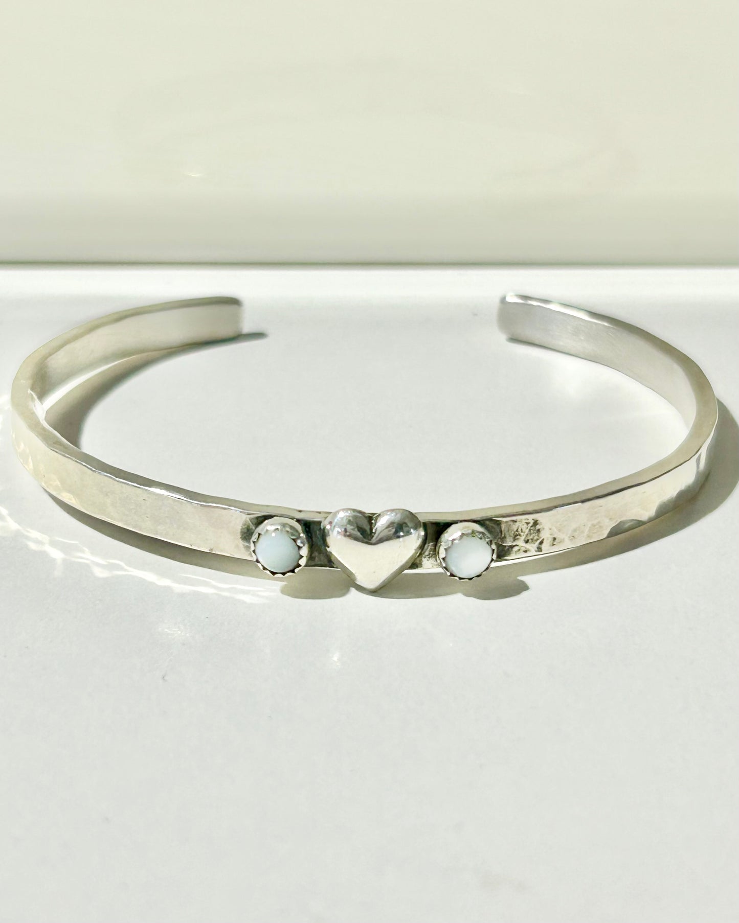 4mm Heart with Mother of Pearl Cuff Cuffs Richard Schmidt