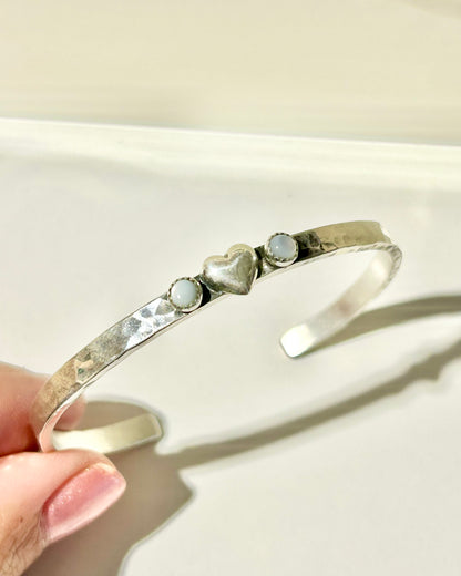 4mm Heart with Mother of Pearl Cuff Cuffs Richard Schmidt