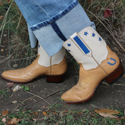 Shorty Stars Boots SHOES Mario Garcia 6 Tan/Blue