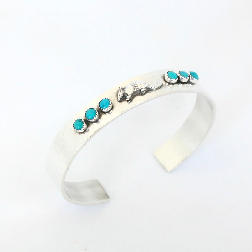 Armadillo and Turquoise Cuff Cuffs Richard Schmidt