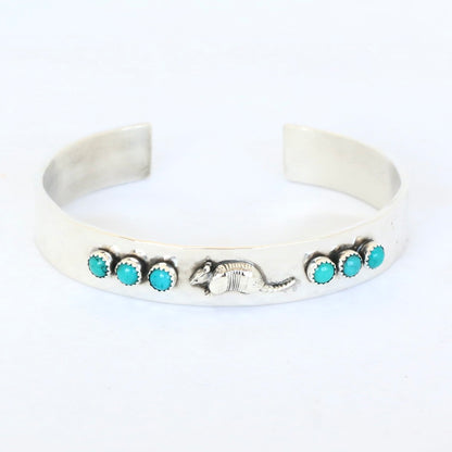 Armadillo and Turquoise Cuff Cuffs Richard Schmidt