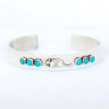 Armadillo and Turquoise Cuff Cuffs Richard Schmidt