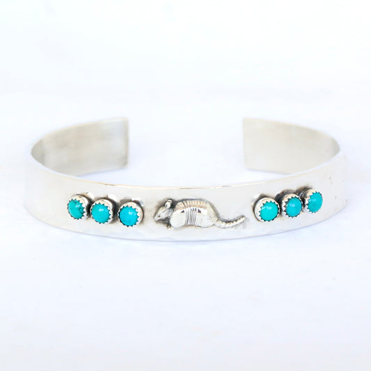Armadillo and Turquoise Cuff Cuffs Richard Schmidt