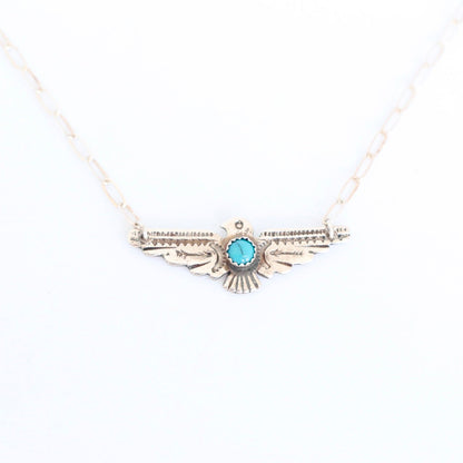 Thunderbird Necklace with Turquoise Necklaces Richard Schmidt