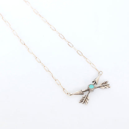 Crossed Arrows with Turquoise Necklace Necklaces Richard Schmidt