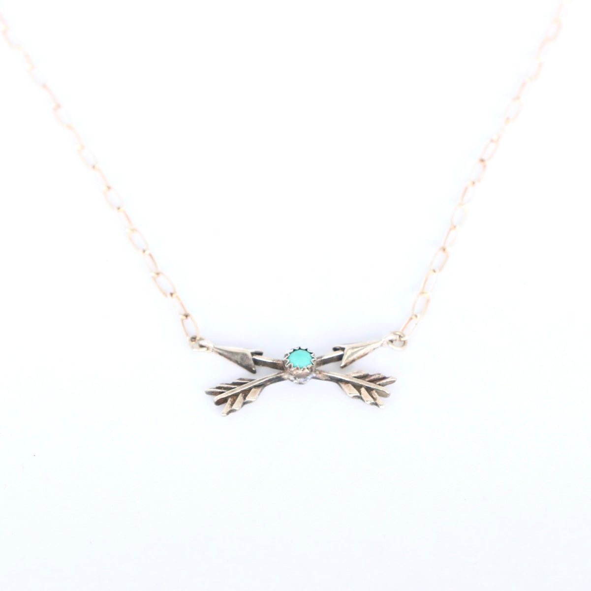 Crossed Arrows with Turquoise Necklace Necklaces Richard Schmidt