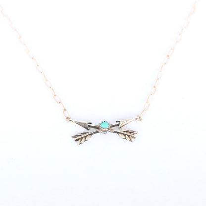Crossed Arrows with Turquoise Necklace Necklaces Richard Schmidt